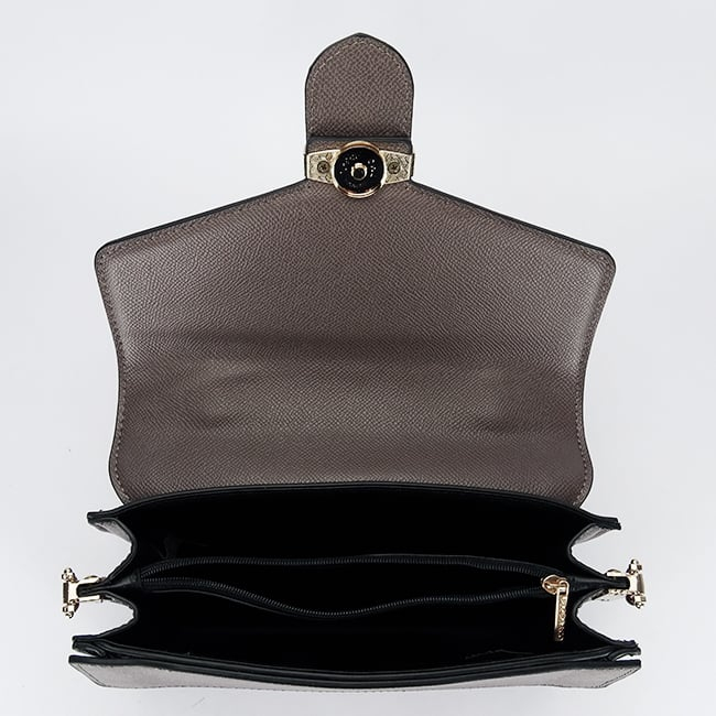 Geantă elegantă de damă Flora&Co Paris –taupe, mică, din piele ecologică [4]