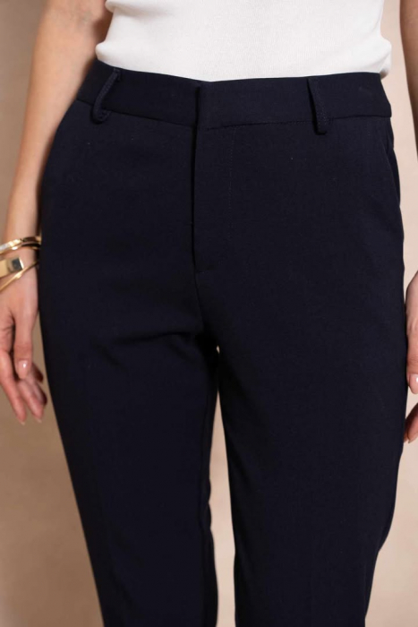Pantaloni conici bluemarin cu talie medie [2]