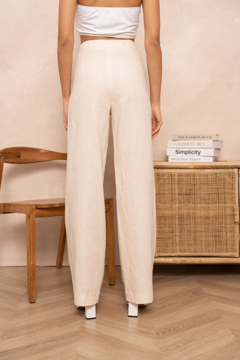 Pantaloni dama bej din in [3]