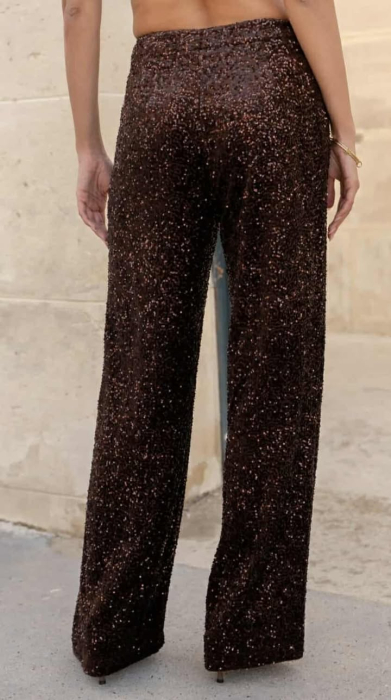 Pantaloni eleganți din catifea cu paiete [2]