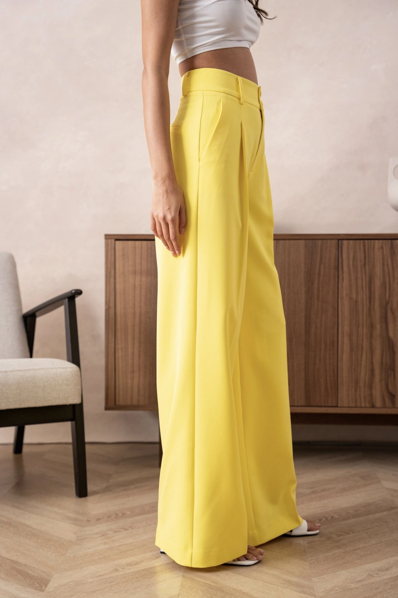 Pantaloni eleganti galben [2]