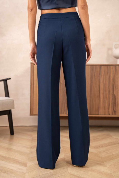 Pantaloni office largi bluemarin P2333BL [6]