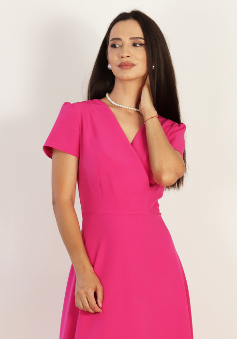Rochie clos midi fucsia [3]