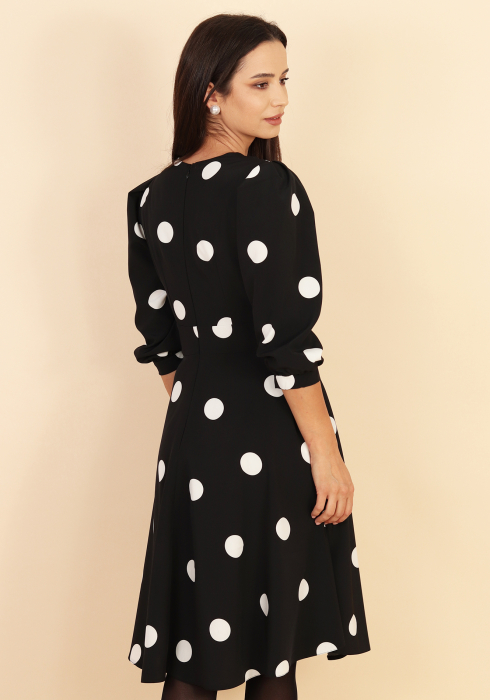 Rochie clos negru cu buline albe [4]