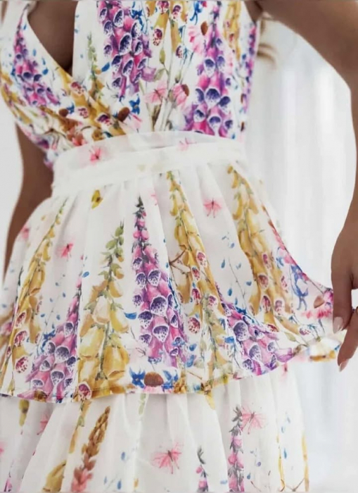 Rochie inflorata cu volane [2]