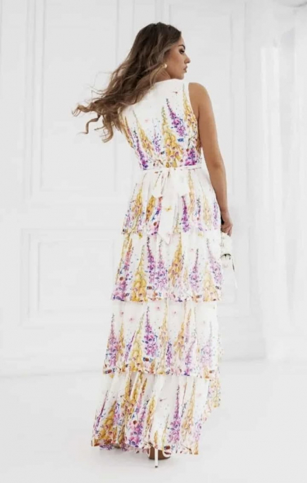 Rochie inflorata cu volane [3]