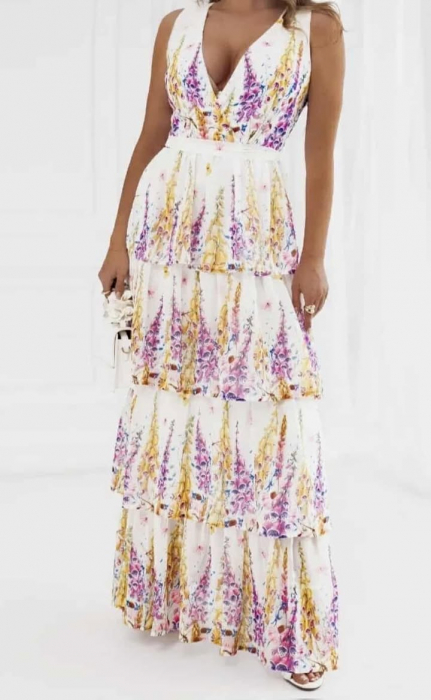Rochie inflorata cu volane [4]