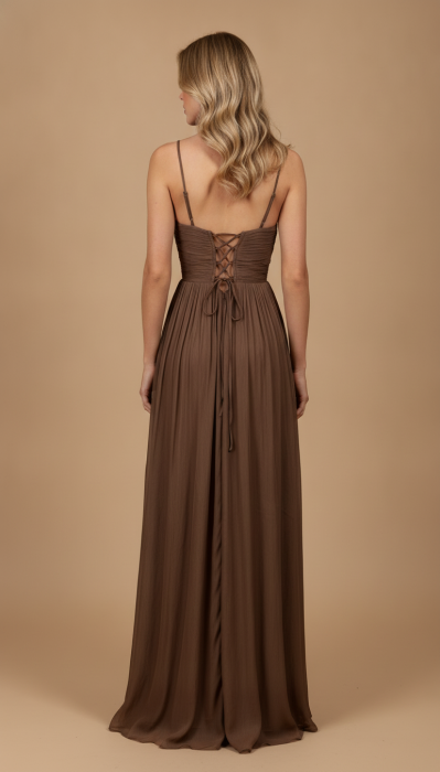 Rochie lunga eleganta maro [2]