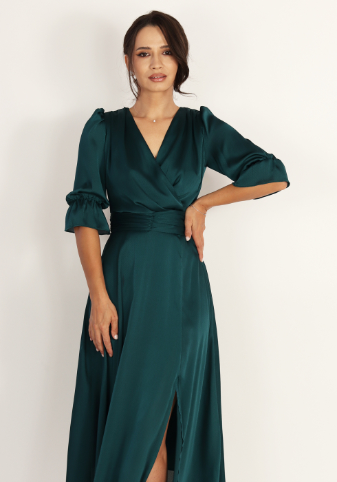 Rochie midi in clos verde [2]