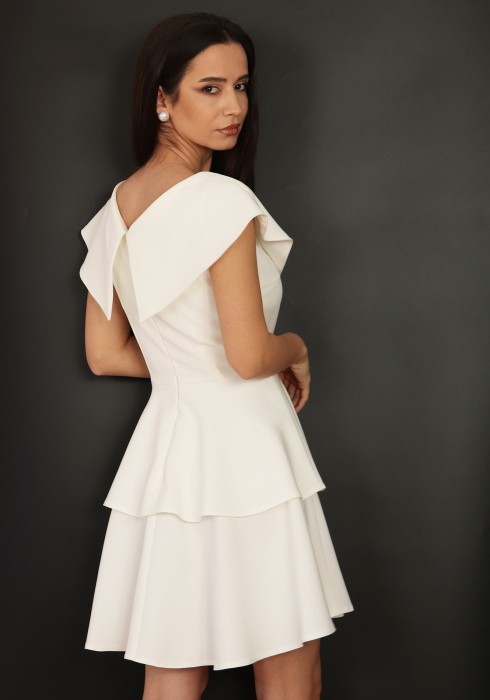 Rochie scurta cu volane ivoar R1814A [3]