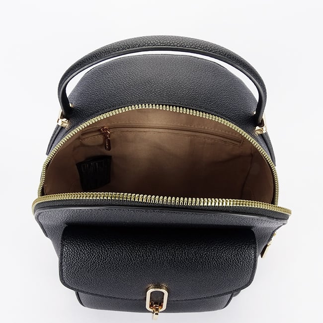 Rucsac negru de talie medie din piele ecologica [5]