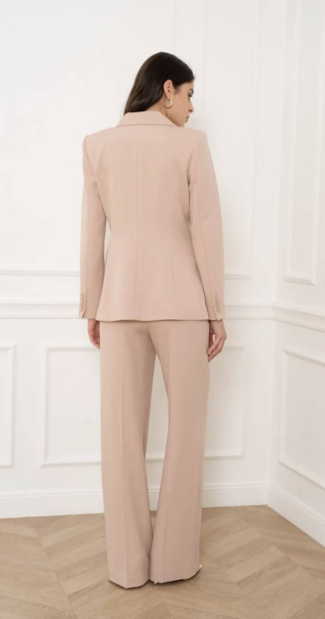 Sacou damă elegant roz, croială cambrată, închidere cu nasture [4]