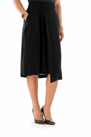 Fuste - Fusta office neagra cu centura