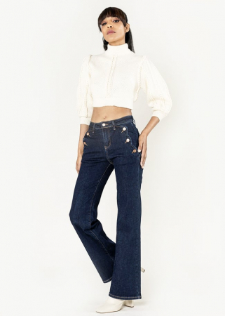 Blugi - Blugi Dama Evazati Nina Carter Indigo