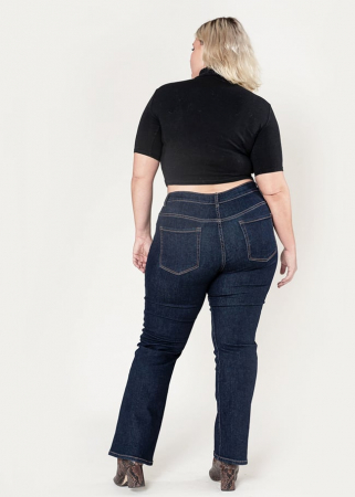 Blugi dama indigo talie mare [2]