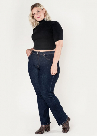 Blugi dama indigo talie mare [1]