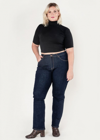 Blugi dama indigo talie mare [3]