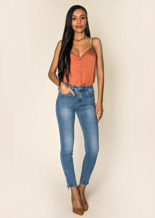 Blugi skinny Nina Carter – Albastru clasic [4]