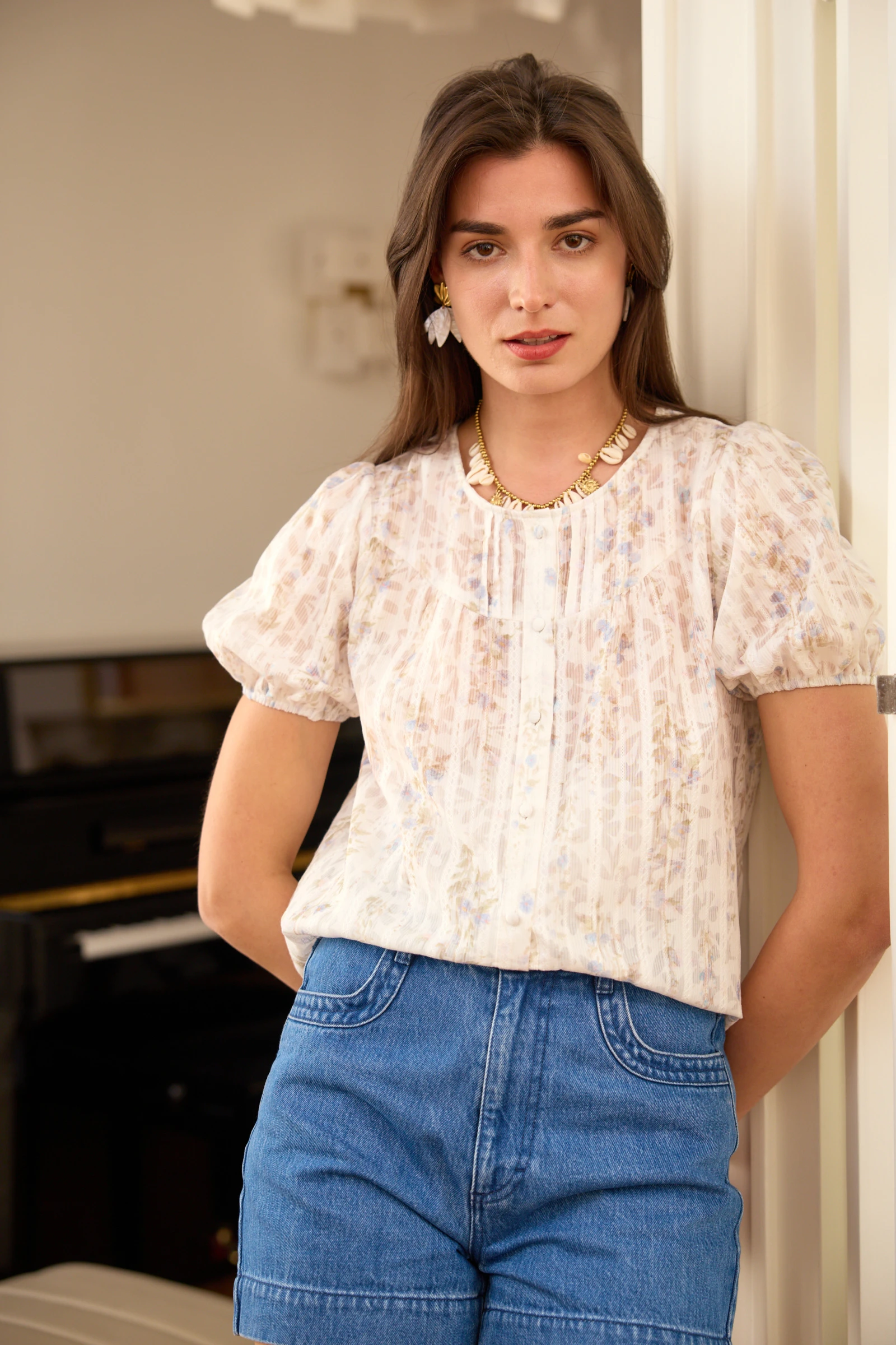 Camasa de vara cu print floral [3]