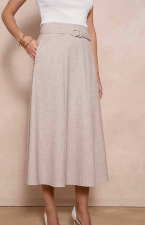 Imbracaminte - Fusta midi in clos cu buzunare