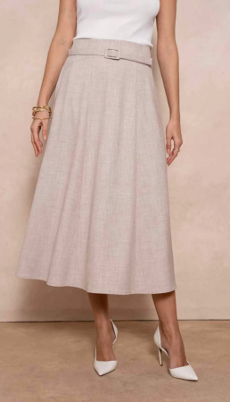 Fusta midi in clos cu buzunare [3]