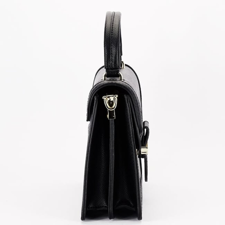 Geantă elegantă de damă Flora&Co Paris – neagră, mică, din piele ecologică [5]