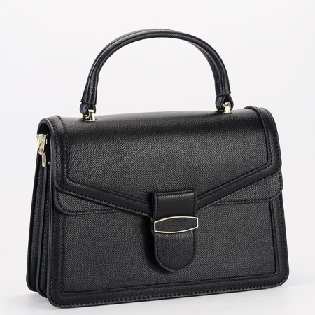 Genti - Geantă elegantă de damă Flora&Co Paris – neagră, mică, din piele ecologică