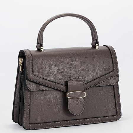 Genti - Geantă elegantă de damă Flora&Co Paris –taupe, mică, din piele ecologică