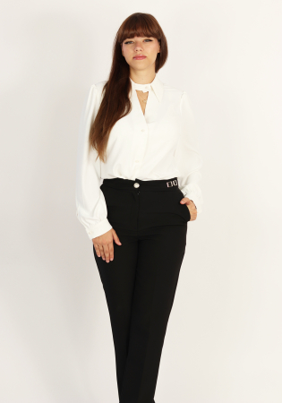 Pantaloni - Pantalon conic negru