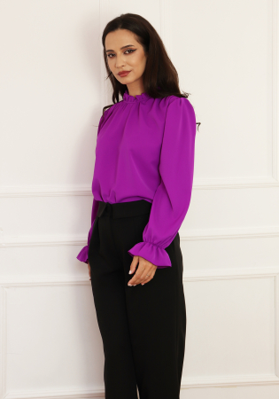 Pantalon negru evazat cu talie inalta [1]