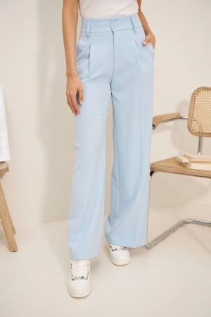 Pantaloni - Pantaloni dama baby blue eleganti, P-2212A