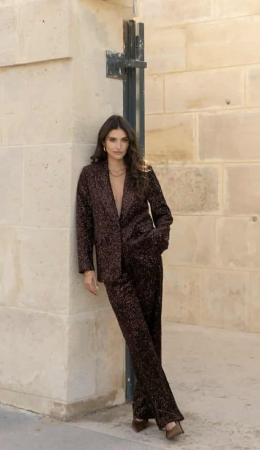 Pantaloni eleganți din catifea cu paiete [2]