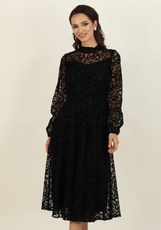 Femei - Rochie midi neagra