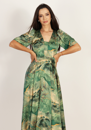 Rochie clos cu imprimeu satinat min [1]