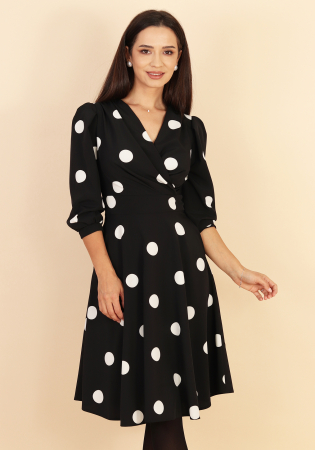 Rochie clos negru cu buline albe [1]