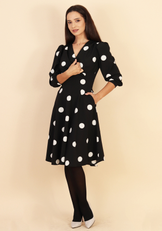 Rochie clos negru cu buline albe [2]
