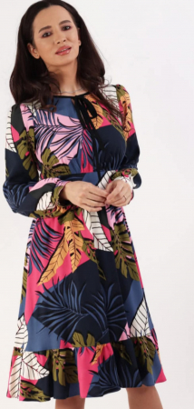 Rochie dama cu  print floral, Moze, RO4085BL [1]