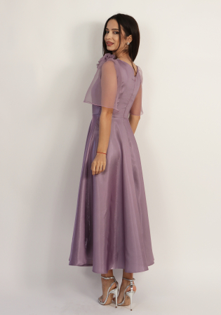 Rochie eleganta in clos cu maneci din organza [3]