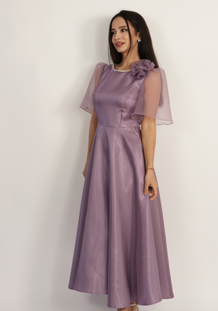 Rochie eleganta in clos cu maneci din organza [1]