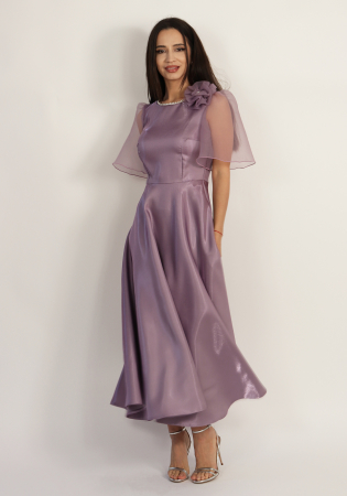 Rochie eleganta in clos cu maneci din organza [2]