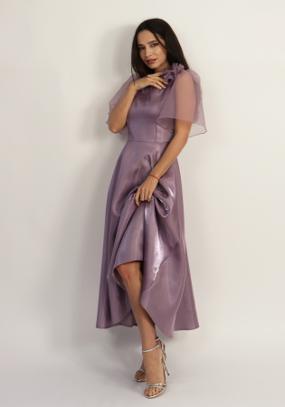 Rochii - Rochie eleganta in clos cu maneci din organza