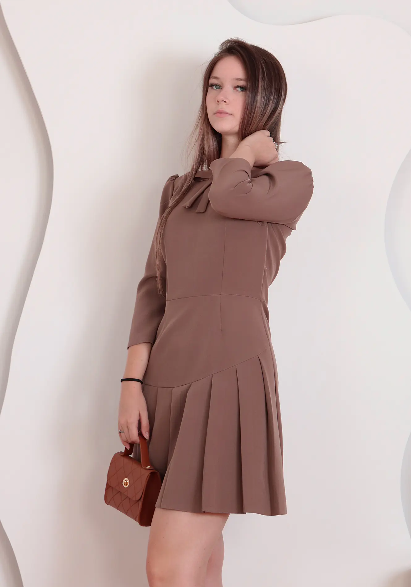 Femei - Rochie evazata cu pliuri