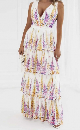 Rochie inflorata cu volane [3]