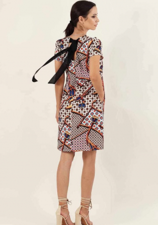 Imbracaminte - Rochie lejera cu imprimeu si maneca scurta