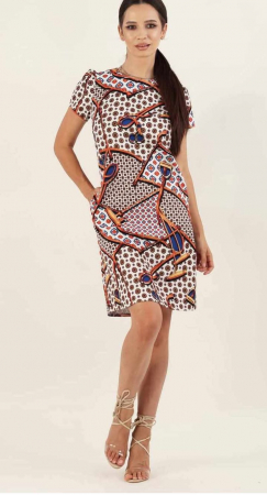 Rochie lejera cu imprimeu si maneca scurta [1]