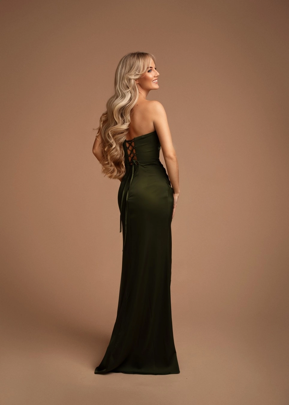 Rochie lunga eleganta olive [1]
