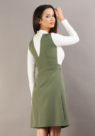 Rochie tip sarafan cu manseta lata, evazata kaki [2]