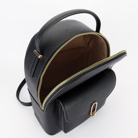 Rucsac negru de talie medie din piele ecologica [2]