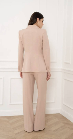 Sacou damă elegant roz, croială cambrată, închidere cu nasture [3]