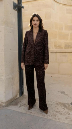 Sacou elegant cu paiete bronz – Glamour Edition [3]